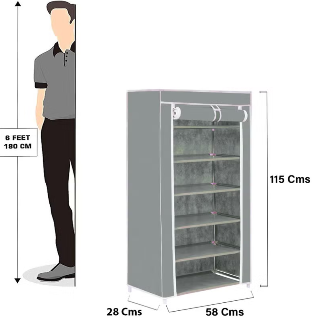 FLIPZON Premium 6-Tier Shoe Rack – Space-Saving, Durable &amp; Stylish Storage Solution