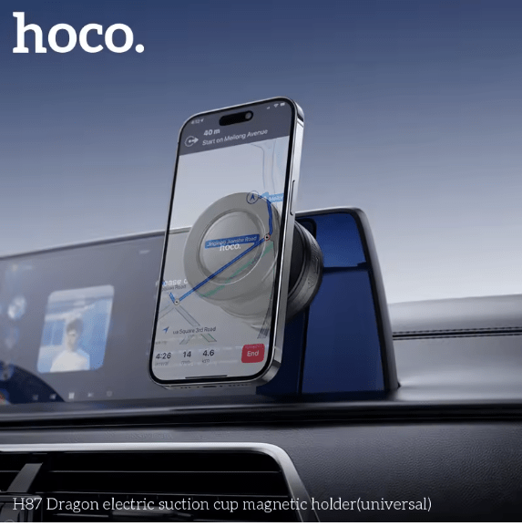 Hoco H87 Dragon – Electric Suction-Cup Magnetic Phone Holder (Universal)