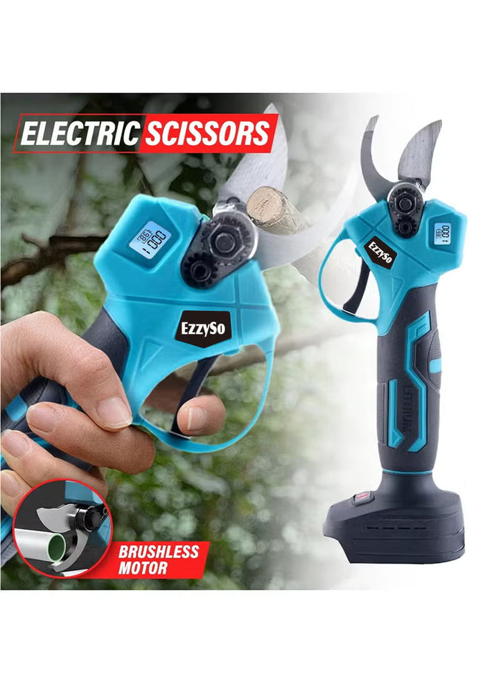21V Electric Pruning Shears – High-Performance Cordless Cutter with 2 Batteries